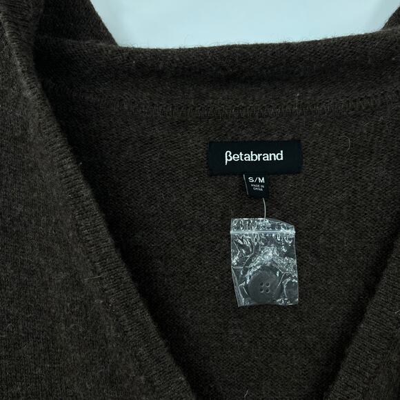 Betabrand Wool Alpaca Wrap Hooded Cardigan Brown Size Small / Medium - Picture 4 of 5